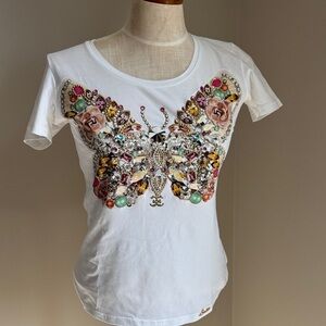 EAN 13 collection embellished butterfly t-shirt